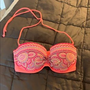 Multicolor coral bikini top
